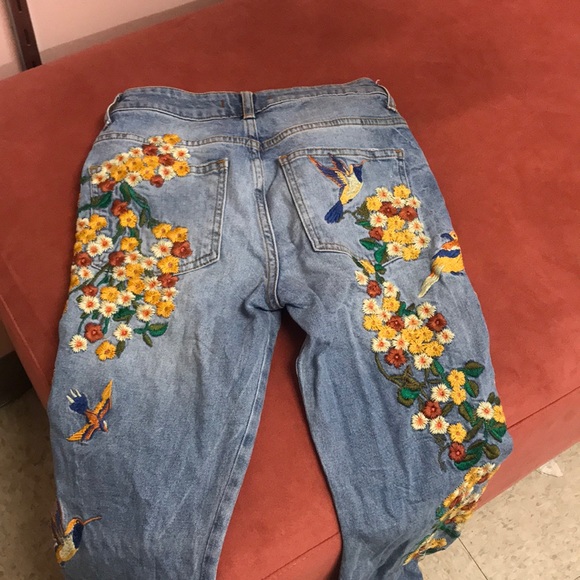 Free People nature embroidered jean - Picture 7 of 8